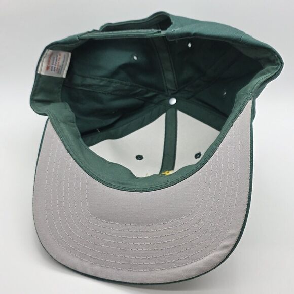 John Deere Vintage Yupoong Snapback Cap Hat Green Embroidered - Picture 3 of 7